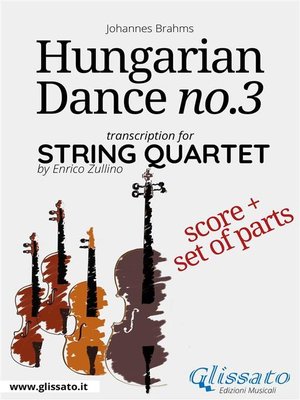 cover image of Hungarian Dance no.3--String Quartet Score & Parts